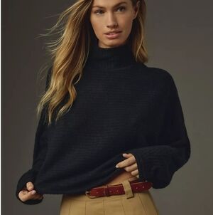 Pilcro Cozy Ribbed Turtleneck Pullover - Xs